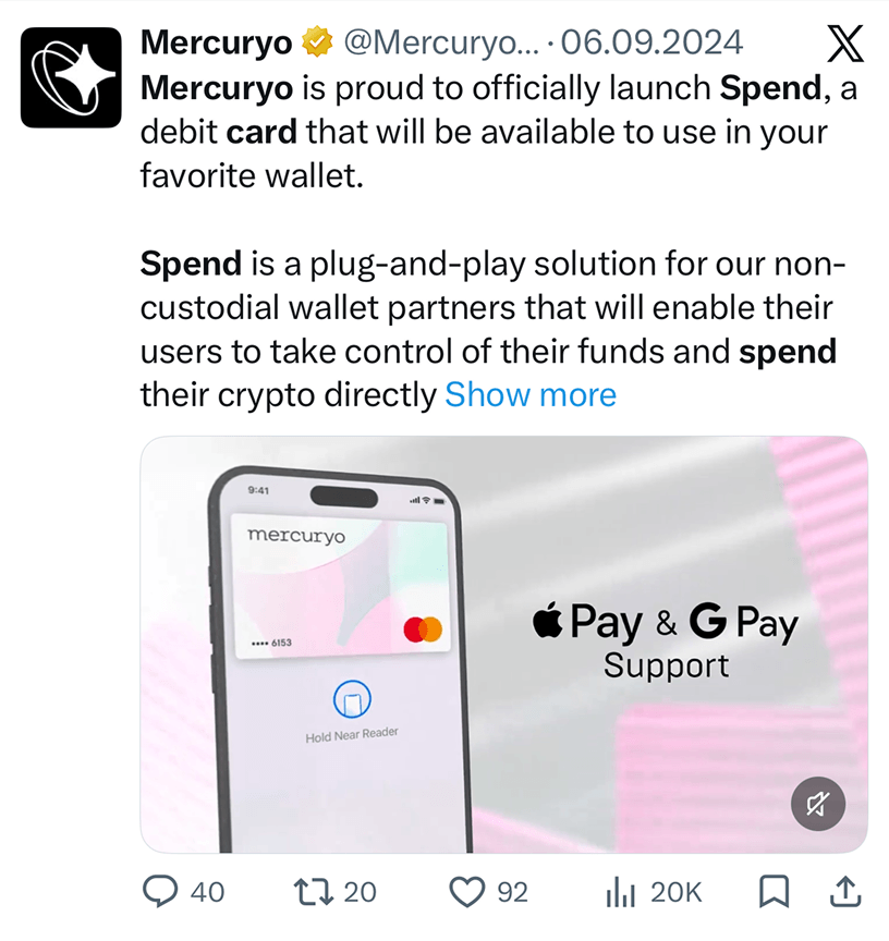 Spend launch tweet